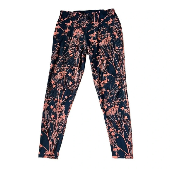 Sweaty Betty The Power Leggings Size Small Navy & Coral Floral Star Patt… - Picture 9 of 9